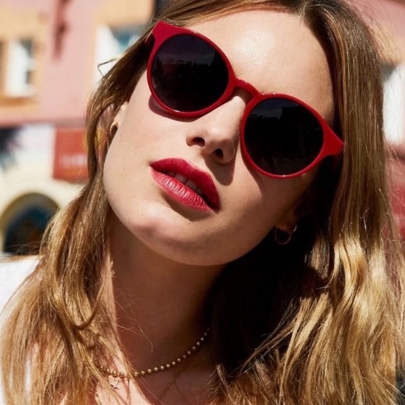 Anine Bing Accessories - Anine Bing Oversized Sunglasses in Red Acetate